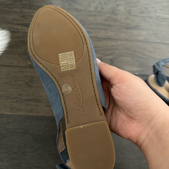 Lucky Brand Blue Women's Flats with Ankle Tie - Picture 3 of 3